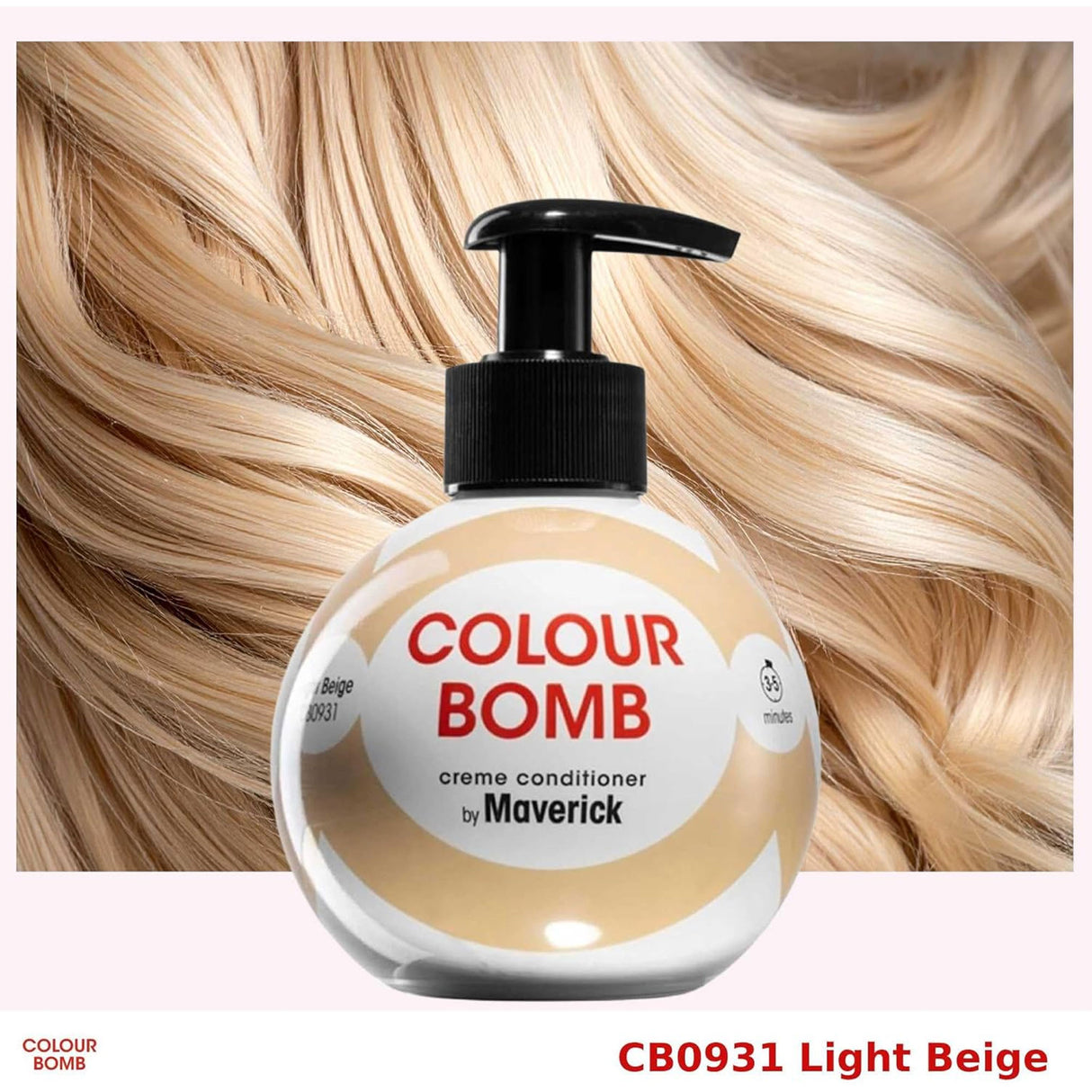 Colour Bomb By Maverick Ammonia & Peroxide Free Creme Conditioner - Light Beige 250ml