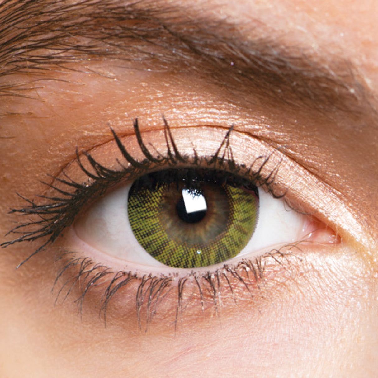 Lime Green Natural Coloured Contact Lenses Blendz - 1 Month Wear