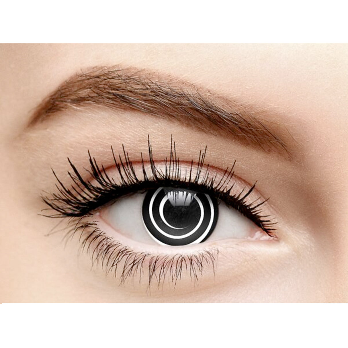 One Day Halloween Contact Lenses - Black Spiral