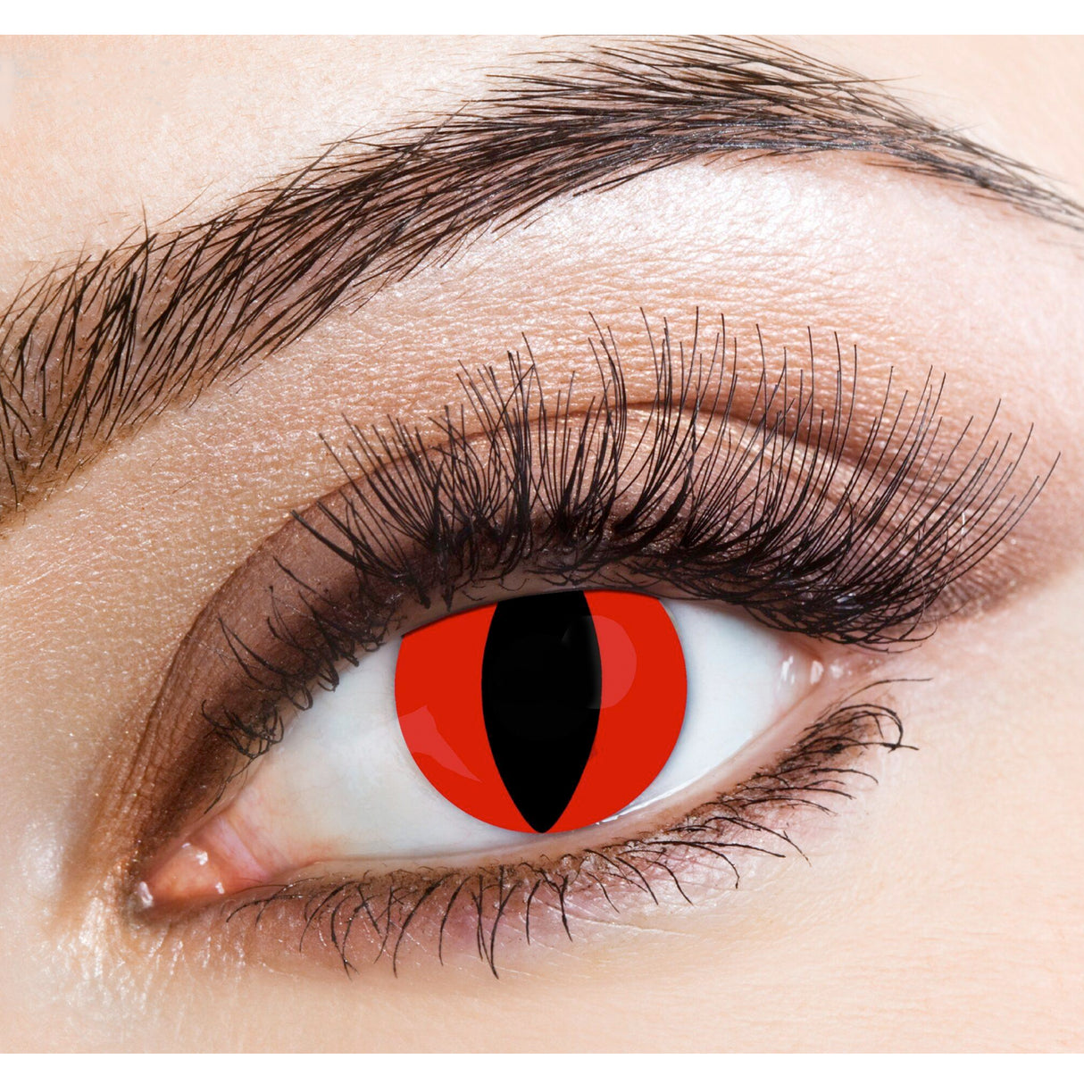 One Day Halloween Contact Lenses - Red Cat