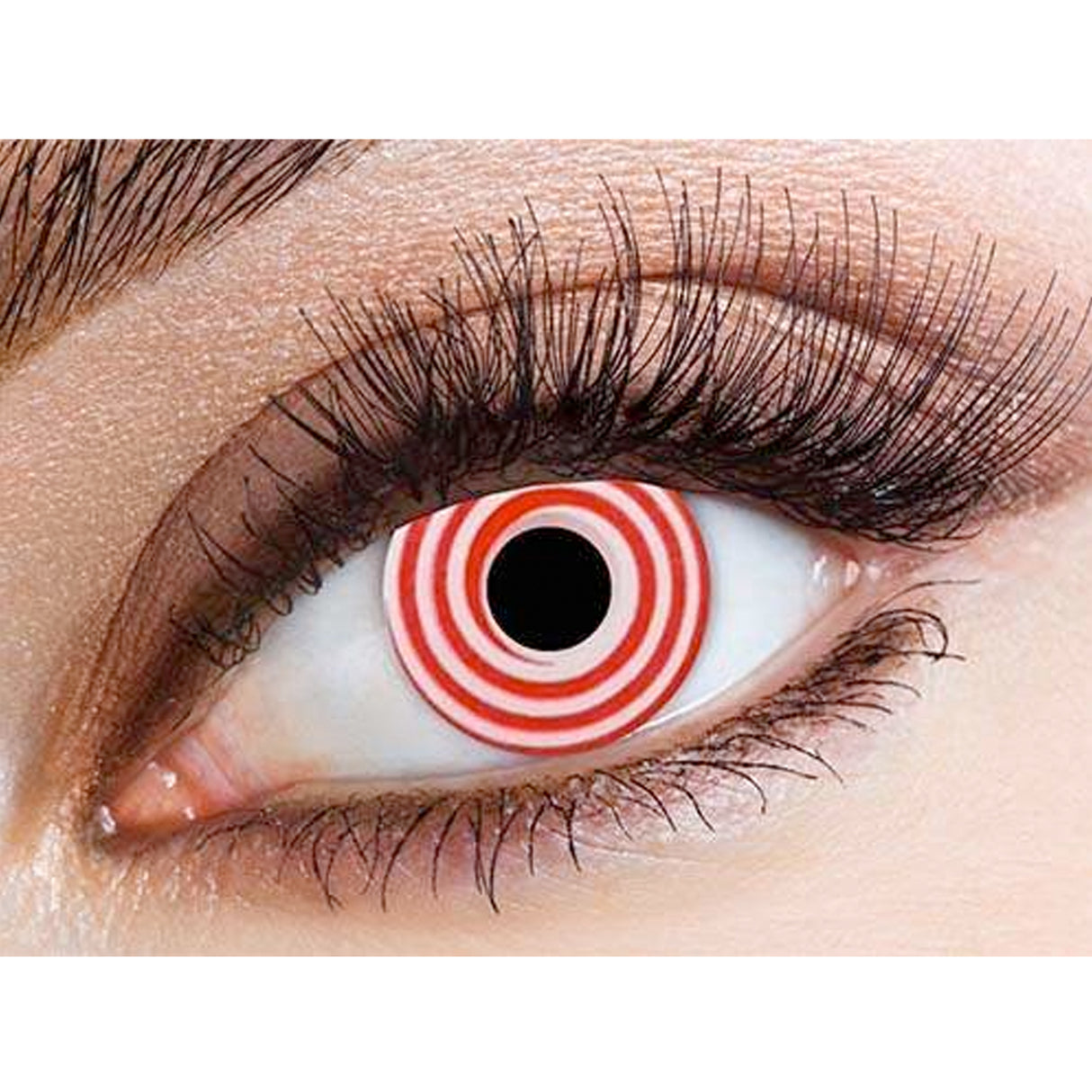 One Day Halloween Contact Lenses - Red Spiral