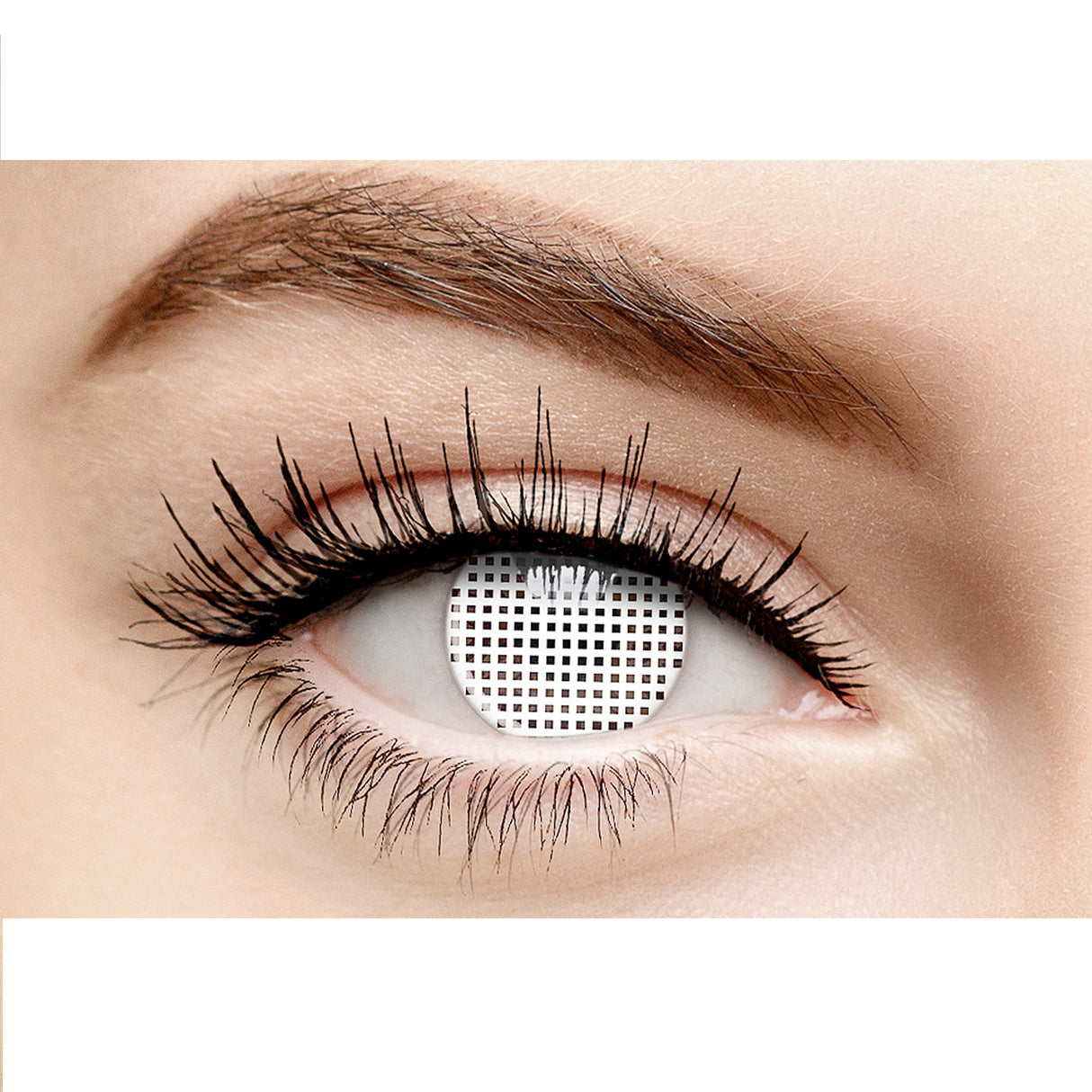 One Day Halloween Contact Lenses - White Mesh