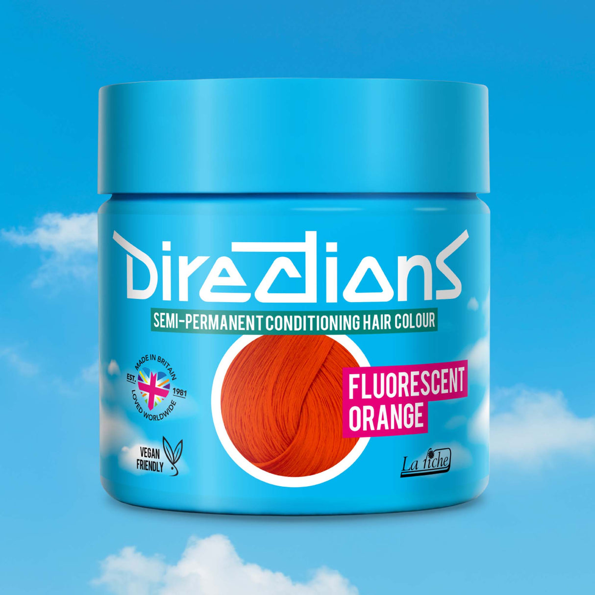 Directions Fluorescent Orange Semi-Permanent Conditioning Hair Dye 100ml