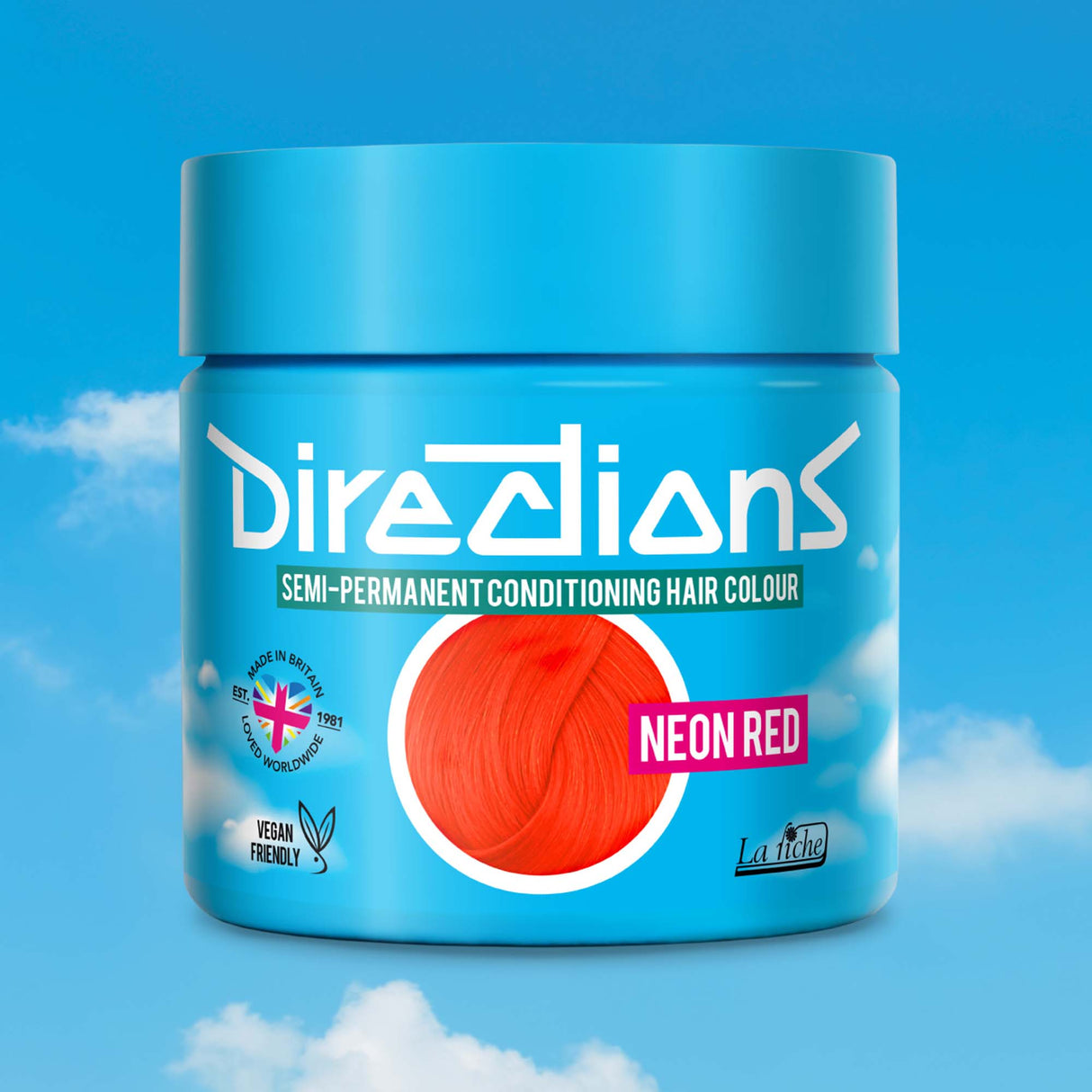 Directions Neon Red Semi-Permanent Conditioning Hair Dye 100ml