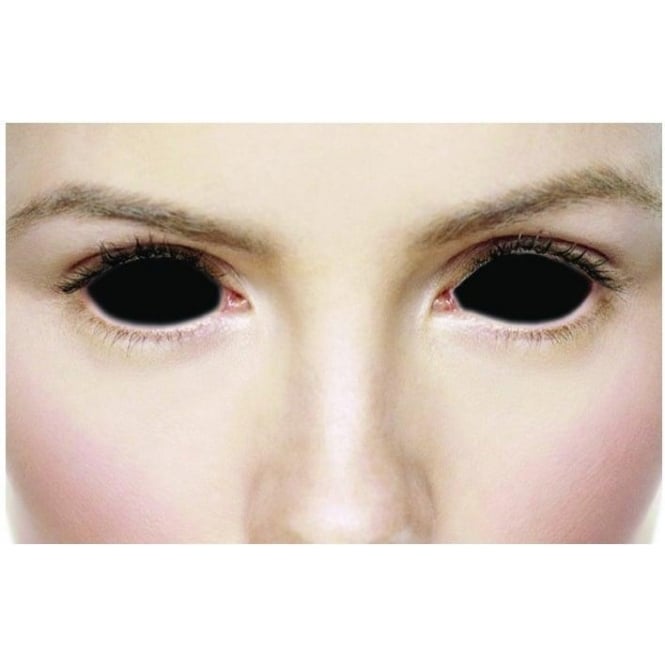 Possessed Black Sclera - Covers The Whole Eye - 1 Year Wear