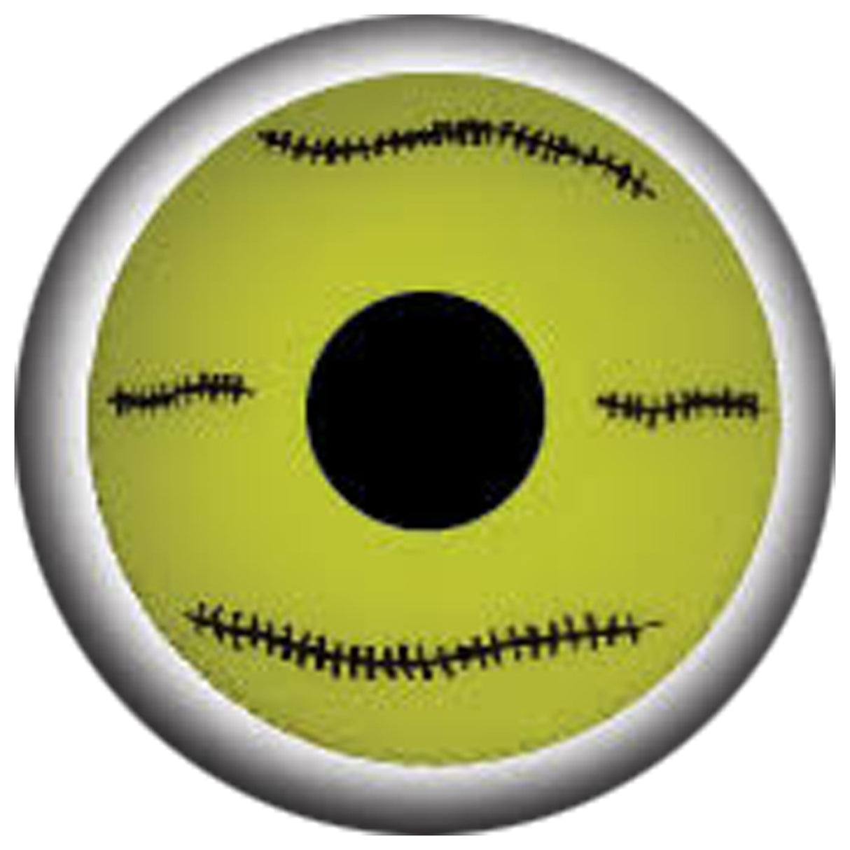 Mini Yellow Stitch Halloween Contact Lenses - 1 Year Use