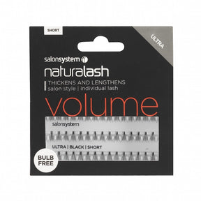 NaturaLASH Volume Bulb Free Individual Eyelashes - Black Short (0225111R)