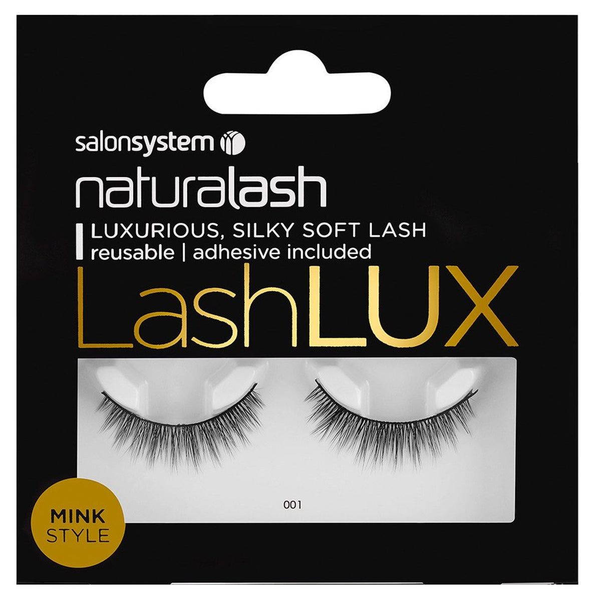 NaturaLASH - LashLux - Faux Mink Eyelashes - No 001 (Adhesive Included)