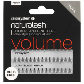 NaturaLASH Volume Bulb Free Individual Eyelashes - Black Medium (0225112R)