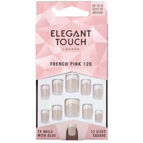 Long Wearing False Nails - French Pink 126 (OA4020414))