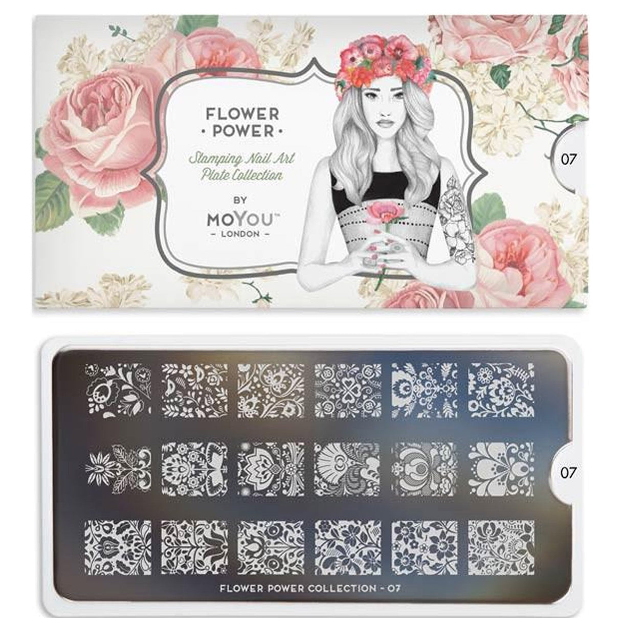Nail Art Image Plate - Flower Power 07 (MPFLO07)