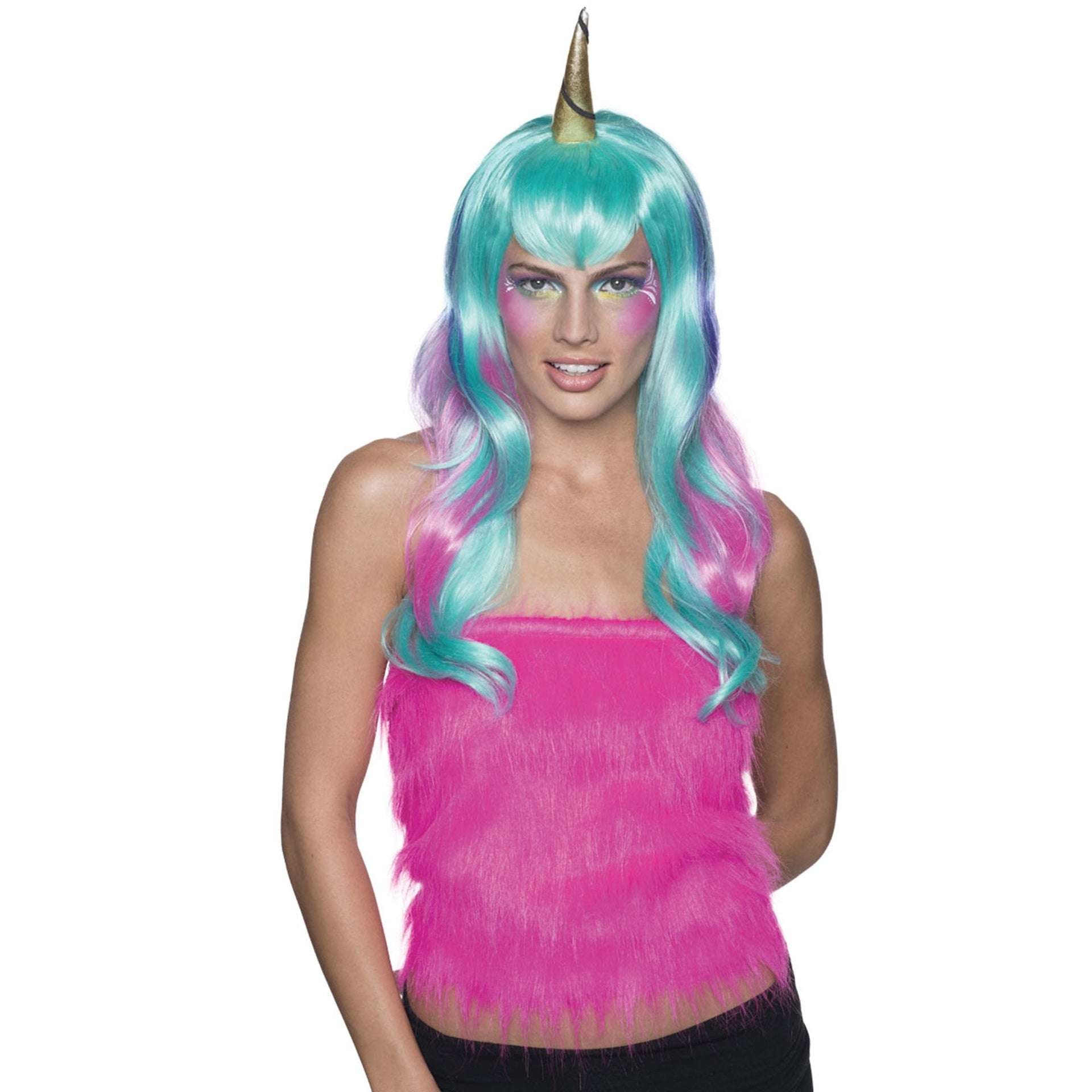 Fancy Dress Halloween Costume Accessories Unicorn Fairy Wig Horn