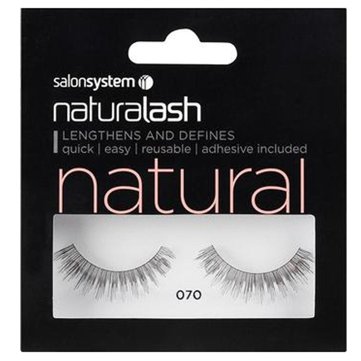 NaturaLASH - Natural - False Eyelashes - No 070 (Adhesive Included)(0225376N)