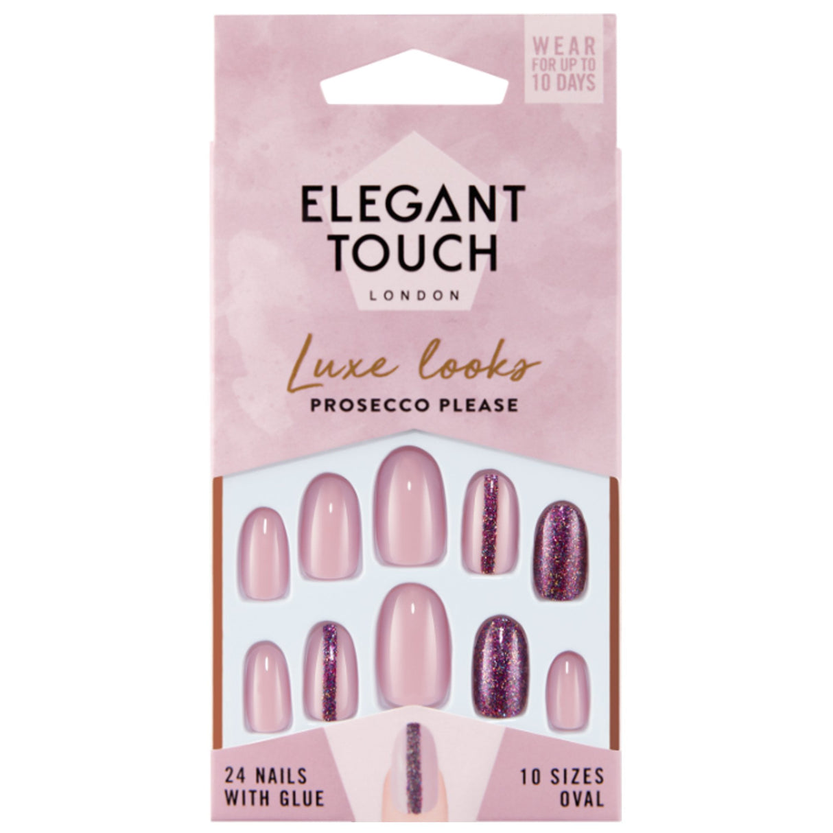 Long Wearing False Nails - Luxe Looks - Prosecco Please (4013866)