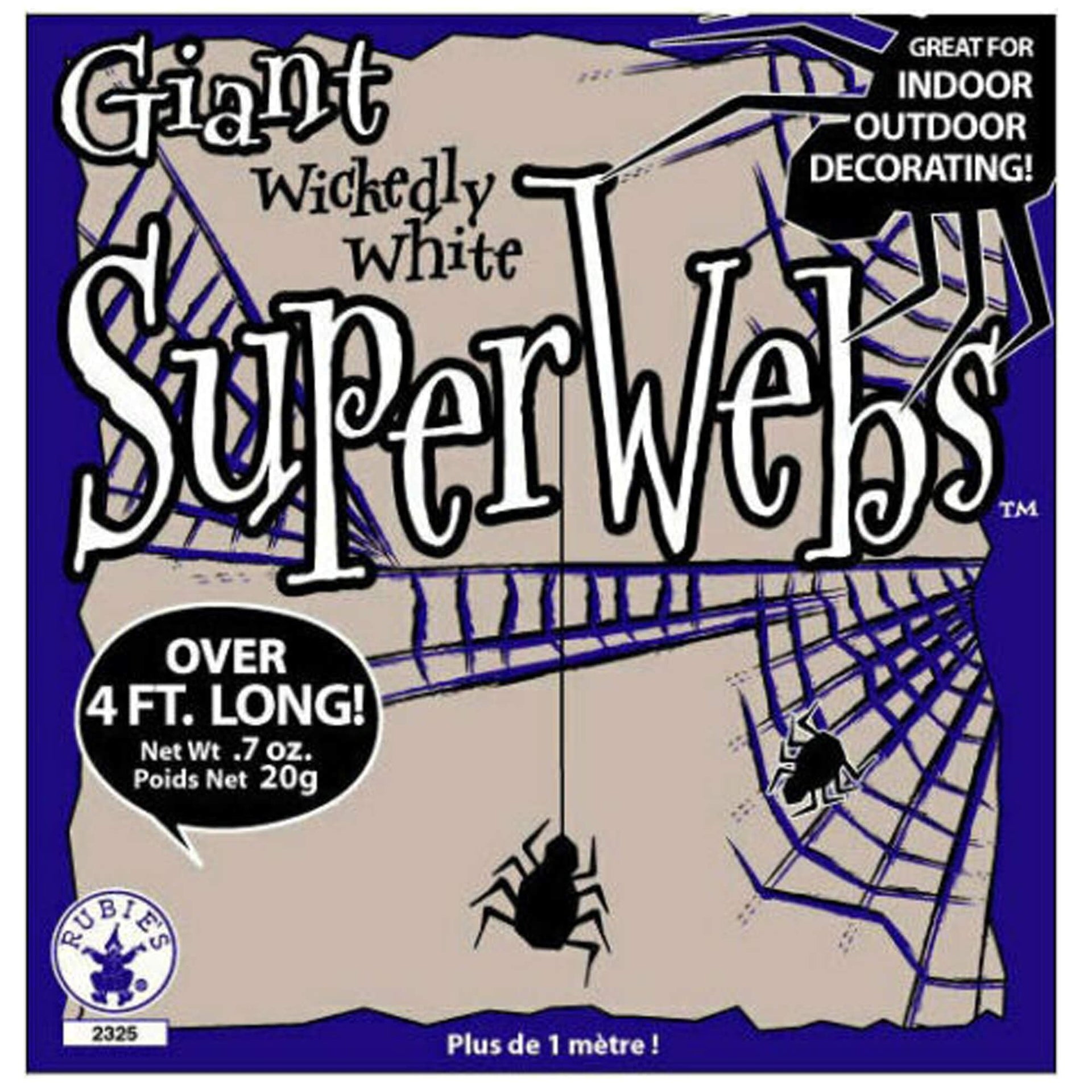 Halloween Fancy Dress Accessories Giant Super Stretch Spider Web Party Decoration Over 4 Foot