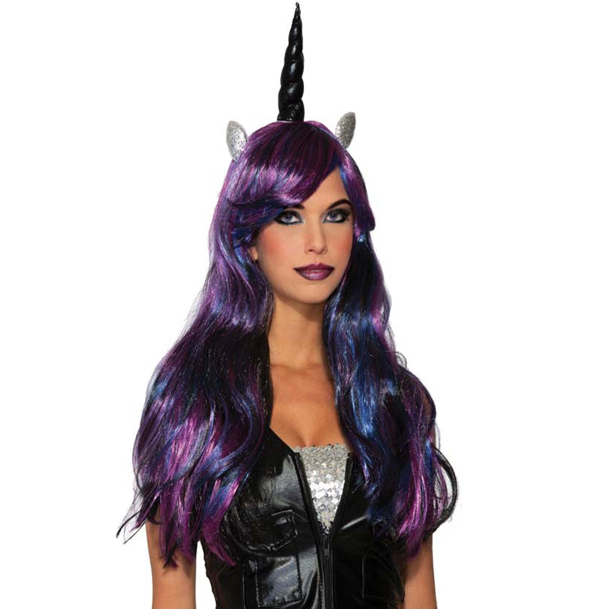 Halloween Fancy Dress Accessories Dark Unicorn Wig