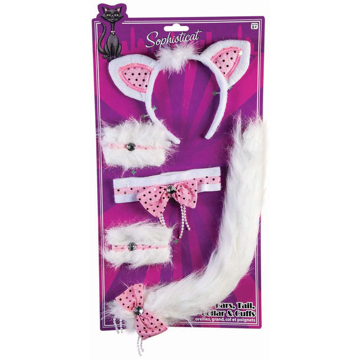 Halloween Fancy Dress Accessories - Sophisticat - White Cat Kit