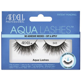 Aqua False Strip Eyelashes - No Adhesive Needed (343) (63404)