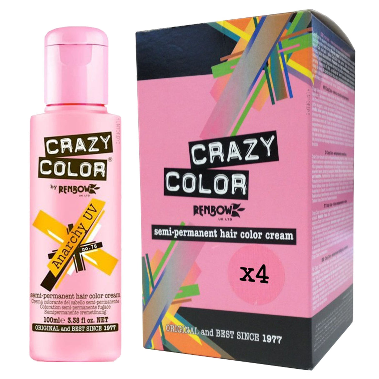 Semi Permanent Hair Dye - Anarchy UV (4x 100ml)