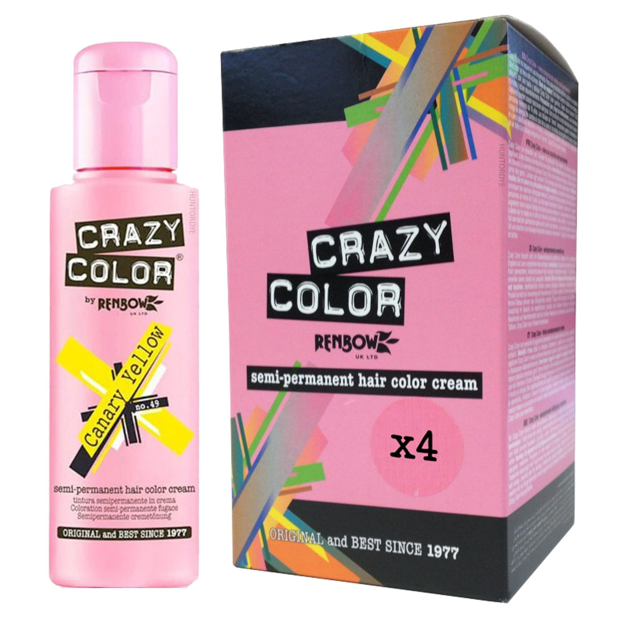 Semi Permanent Hair Dye - Canary Yellow (4x 100ml)
