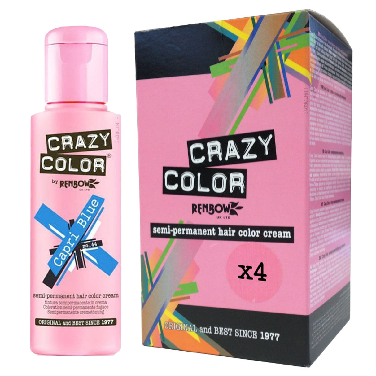 Semi Permanent Hair Dye - Capri Blue (4x 100ml)