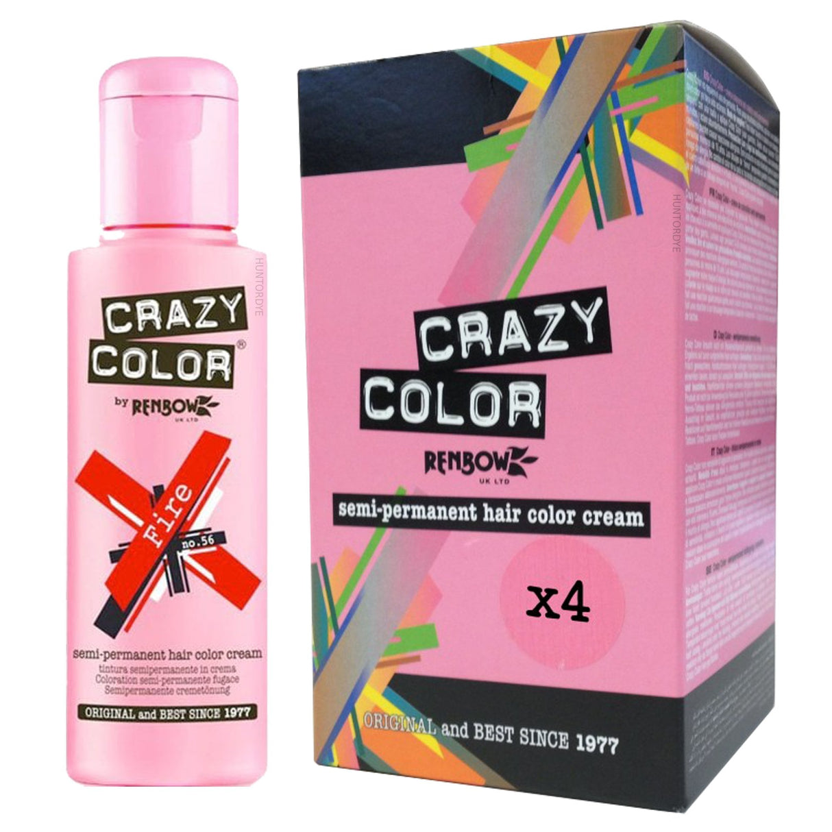 Semi Permanent Hair Dye - Fire (4x 100ml)