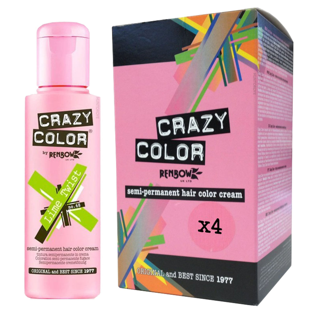 Semi Permanent Hair Dye - Lime Twist (4x 100ml)