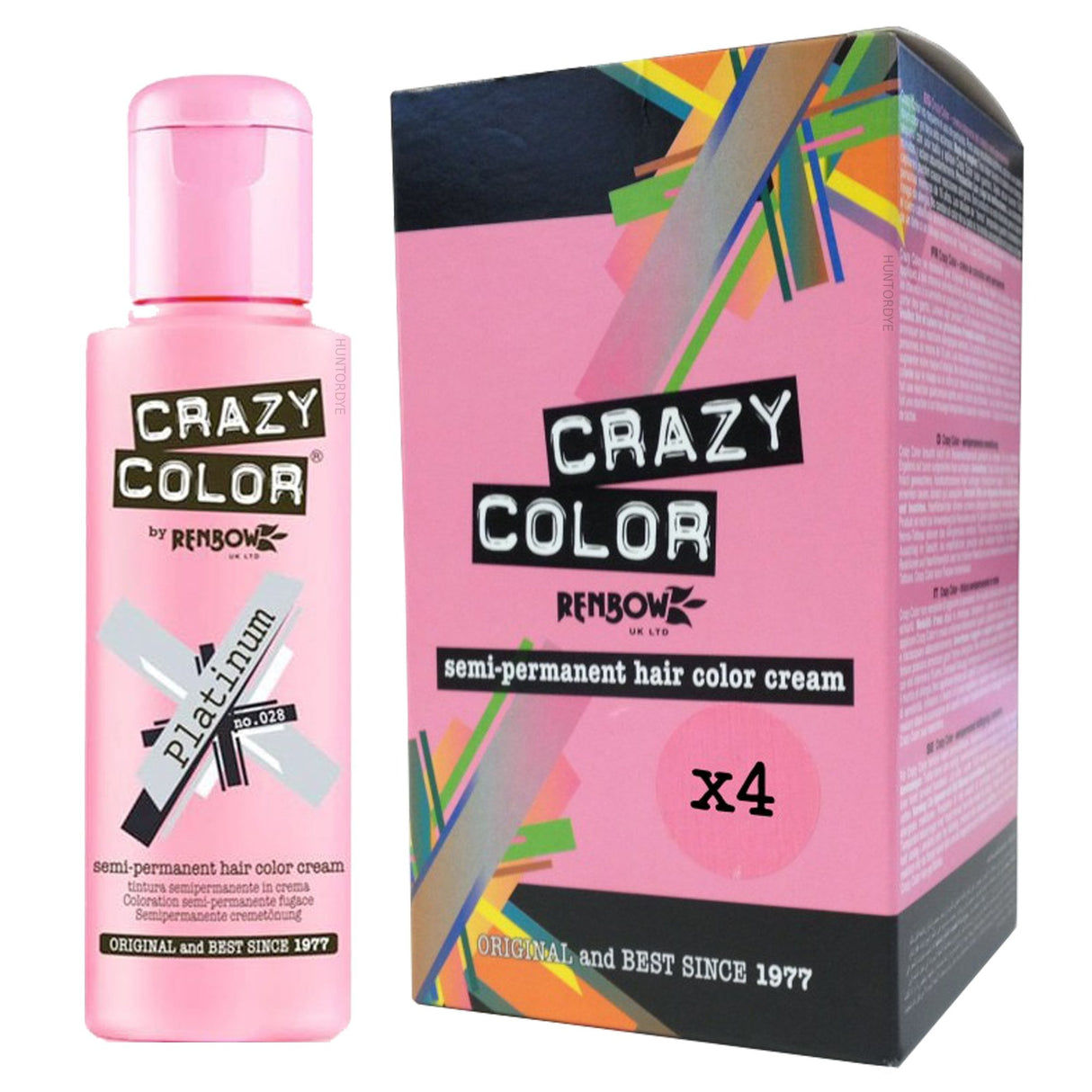 Semi Permanent Hair Dye - Platinum (4x 100ml)