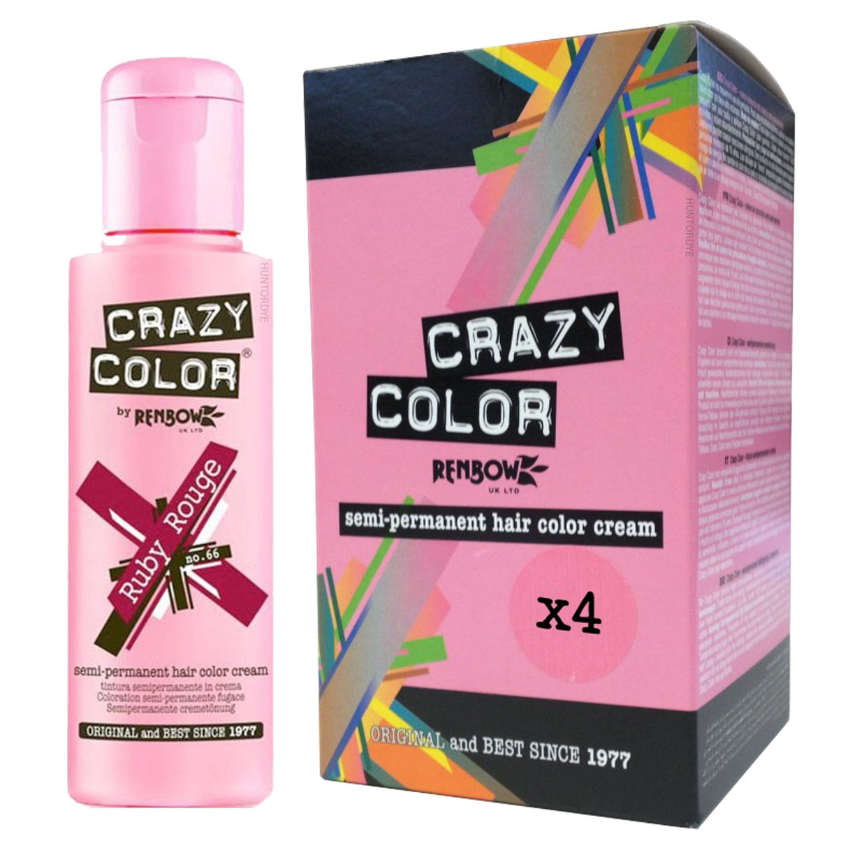 Semi Permanent Hair Dye - Ruby Rouge (4x 100ml)