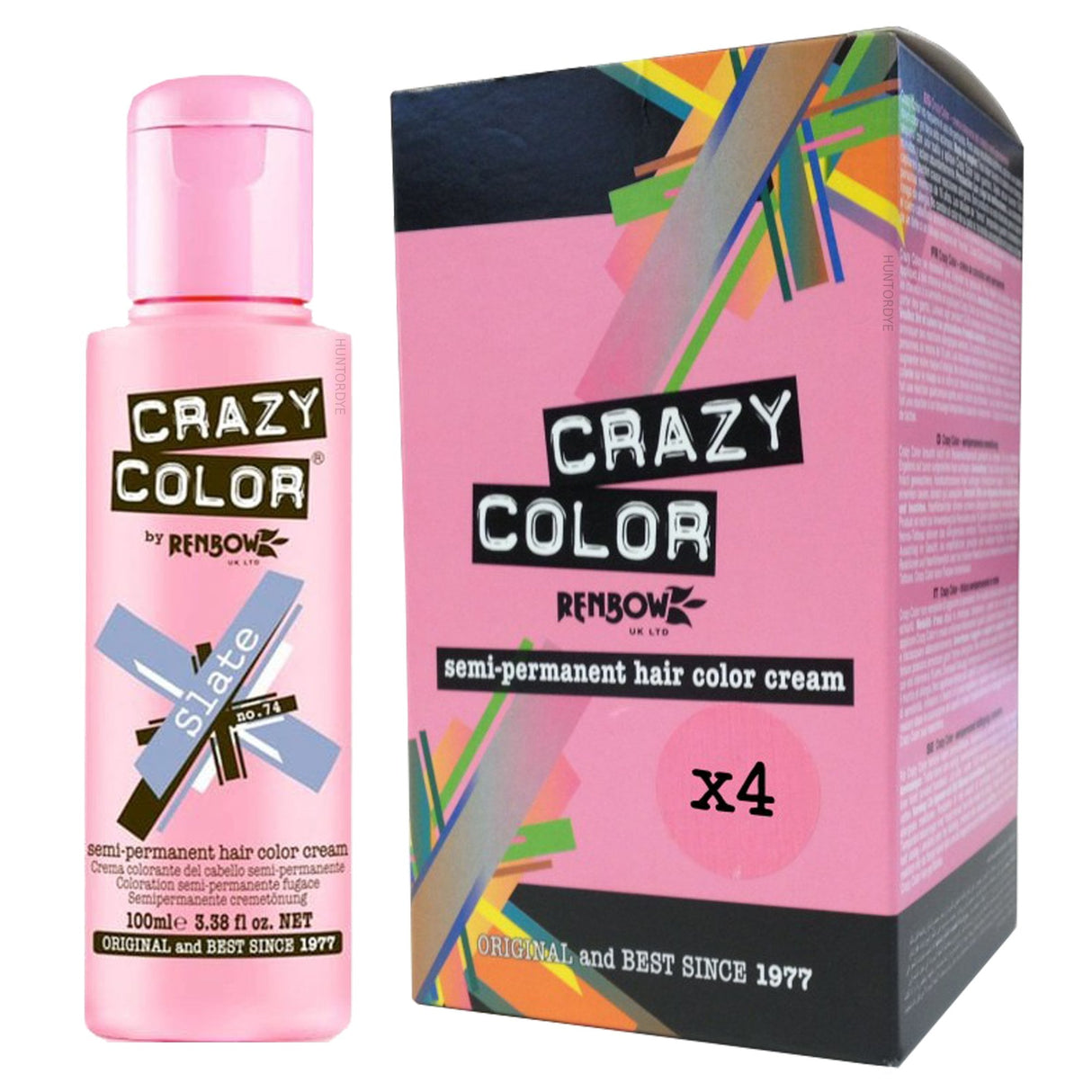 Semi Permanent Hair Dye - Slate (4x 100ml)