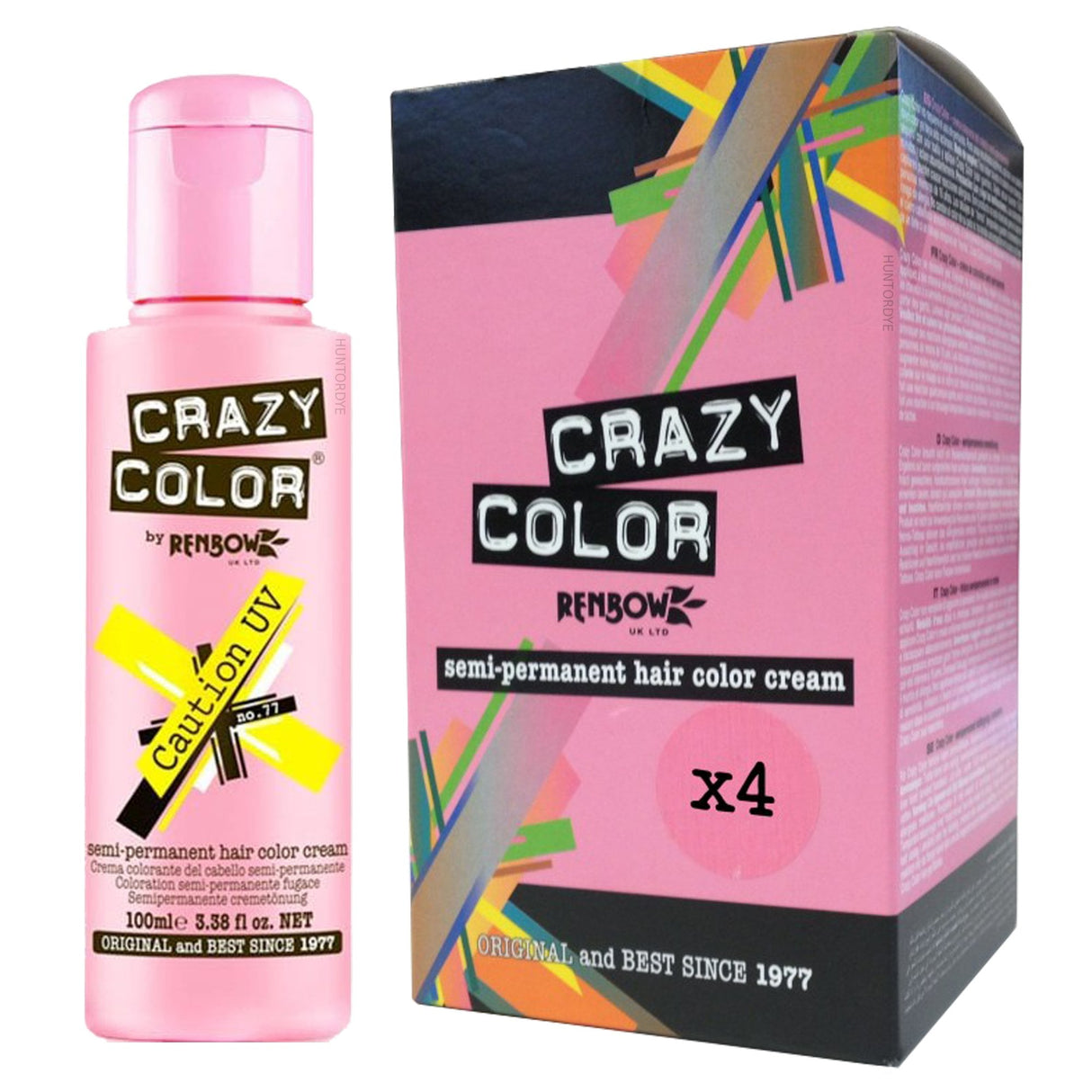 Semi Permanent Hair Dye - Caution UV (4x 100ml)