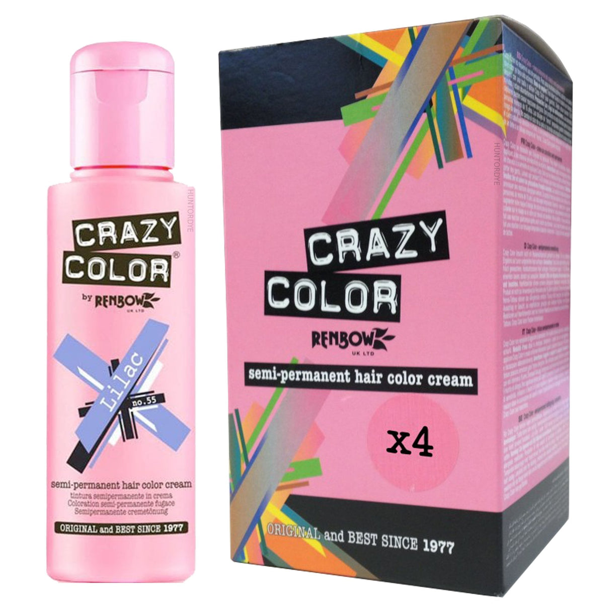 Semi Permanent Hair Dye - Lilac (4x 100ml)