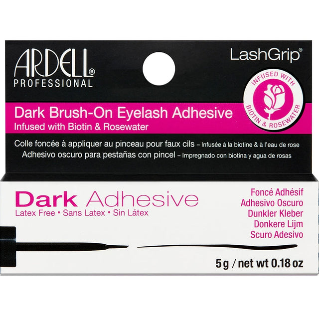 Lash Grip False Strip Lash Adhesive With Rose Water & Biotin - Dark 5g (67594)