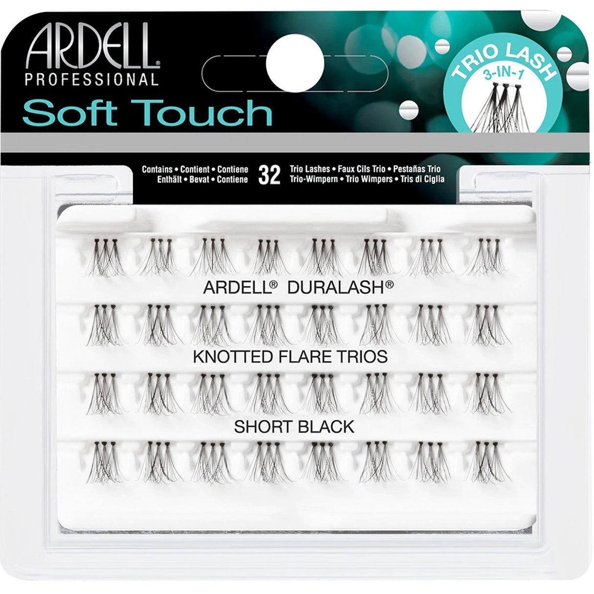 Soft Touch Trio Individual False Eyelashes - Knotted - Short Black (66463)