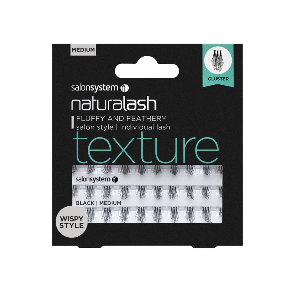 NaturaLASH - Texture -  Individual Eyelashes - Wispy Style (Medium Black)(0225212)