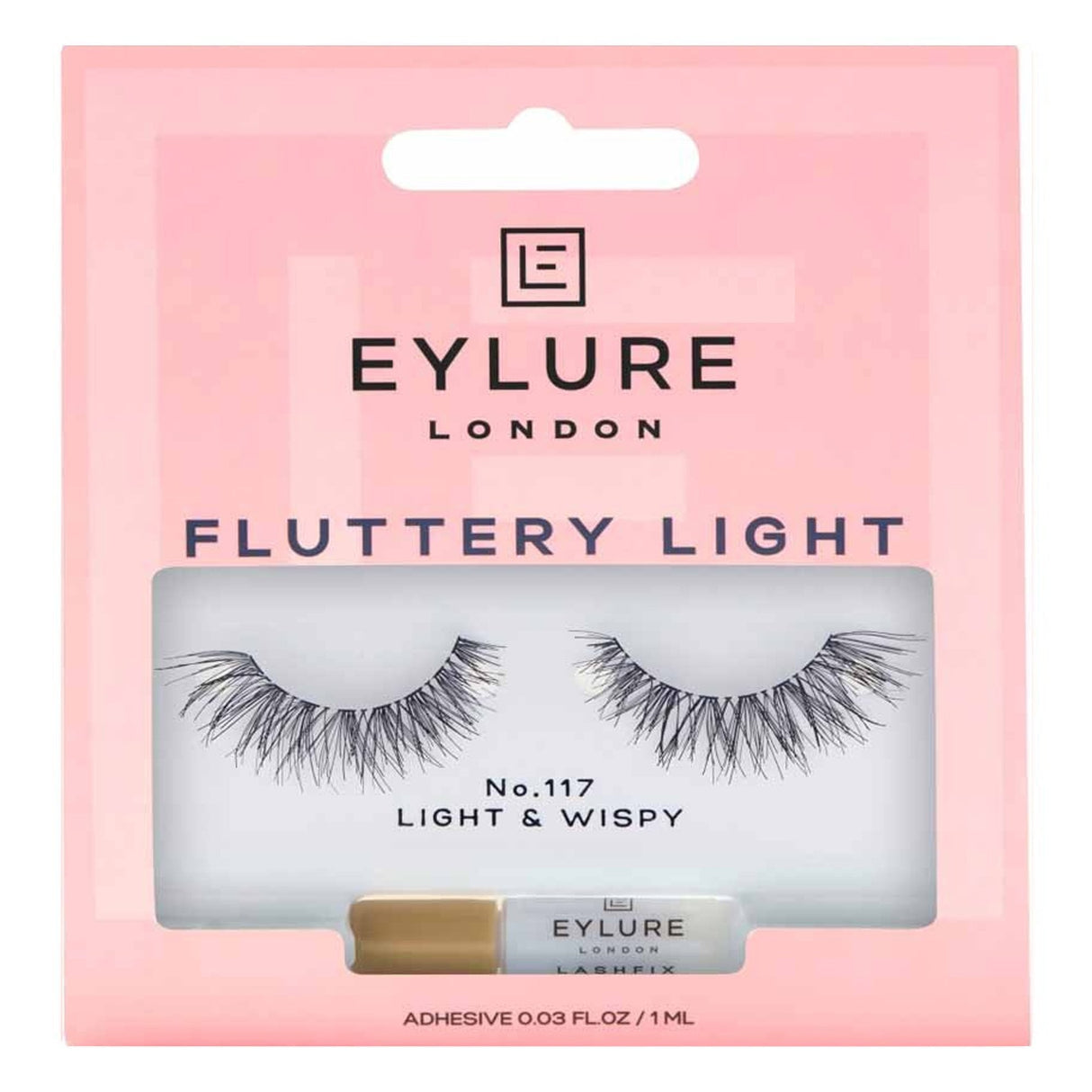 False Eyelashes - Texture 117 (Reusable Eyelashes, Adhesive Included)
