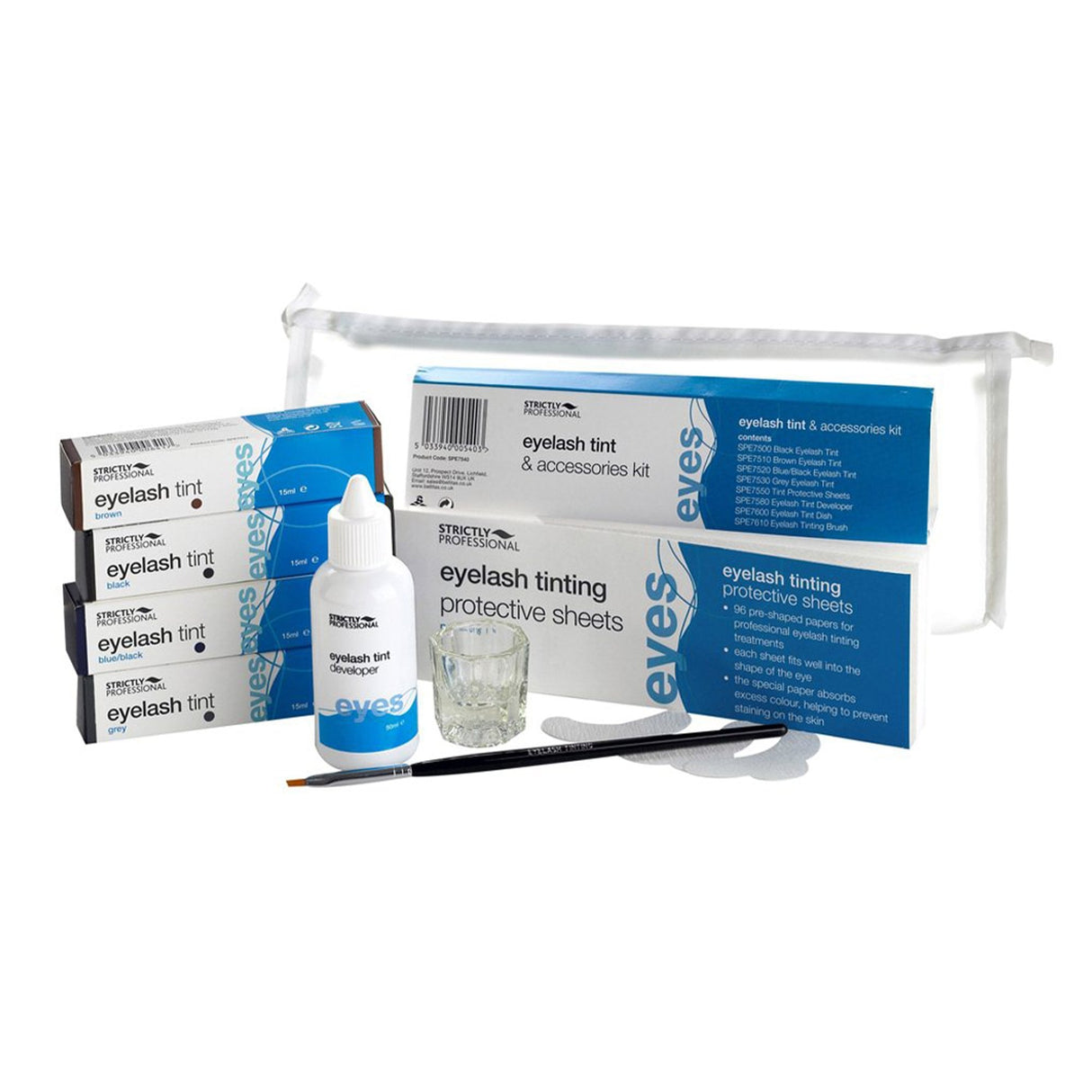 Complete Eyelash and Eyebrow Tinting Kit (4 x 15ml, 1 x 50ml)