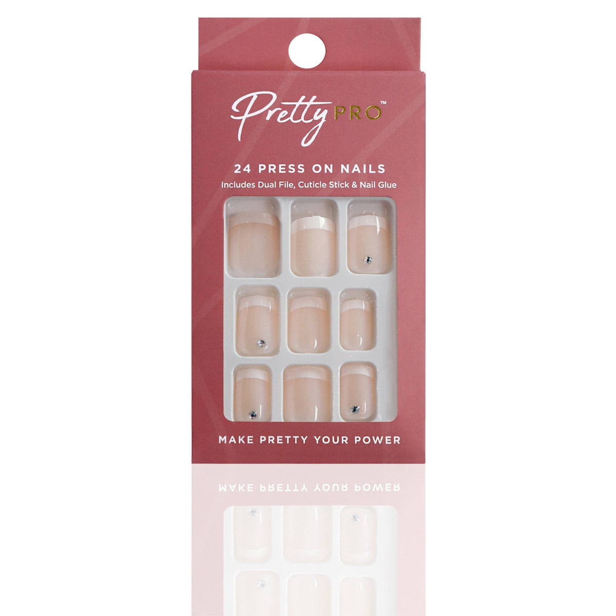 Reusable Press On False Nails - Keep It Short & Sweet (24pcs)