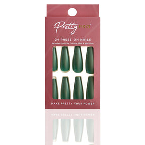 Reusable Press On False Nails - Is It Green You're Looking For? (24pcs)