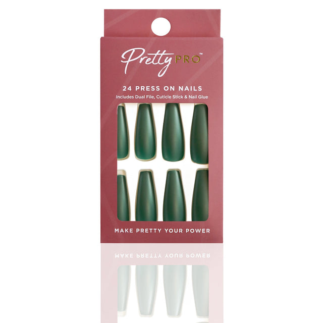 Reusable Press On False Nails - Is It Green You're Looking For? (24pcs)