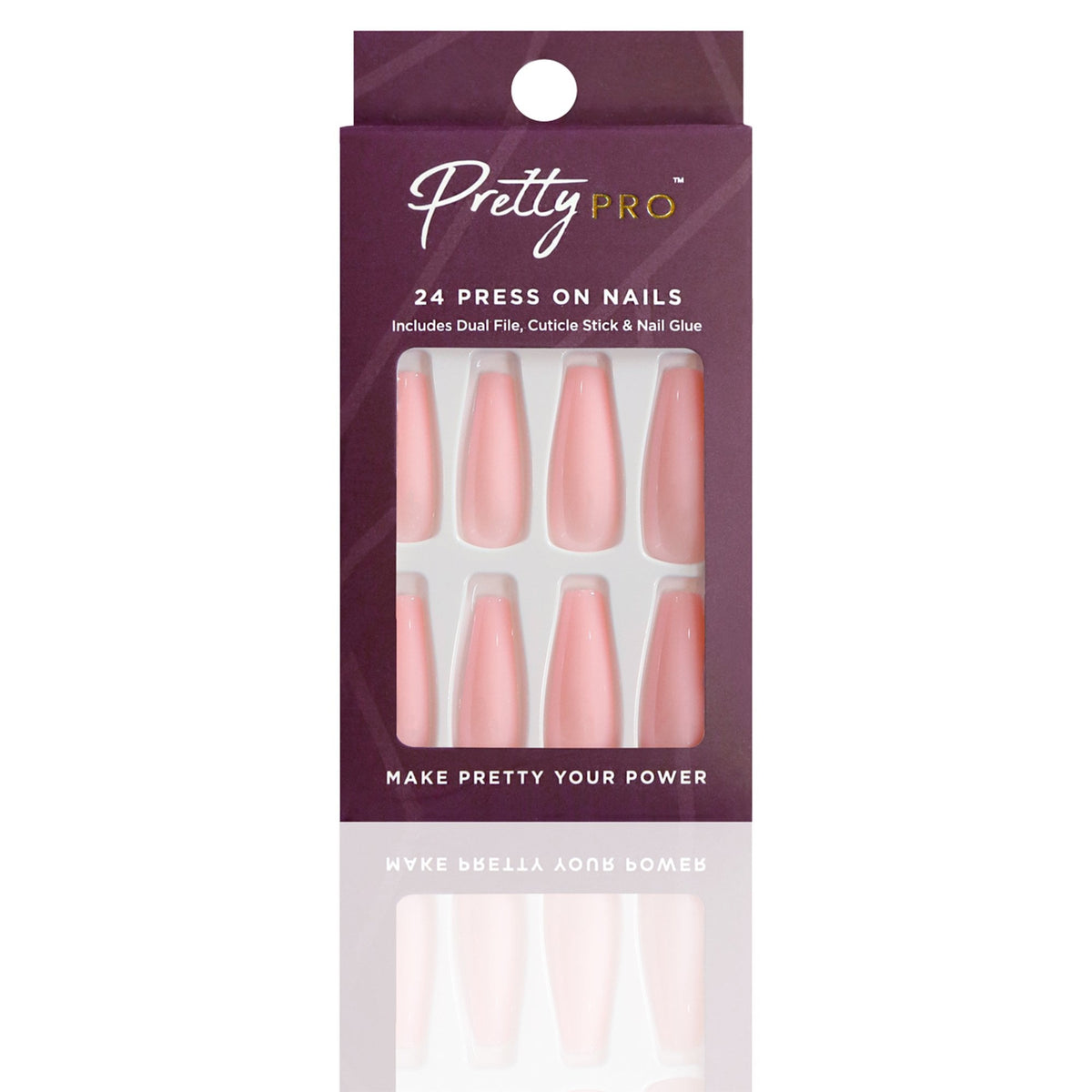 Reusable Press On False Nails - Pink Me Up Please? (24pcs)