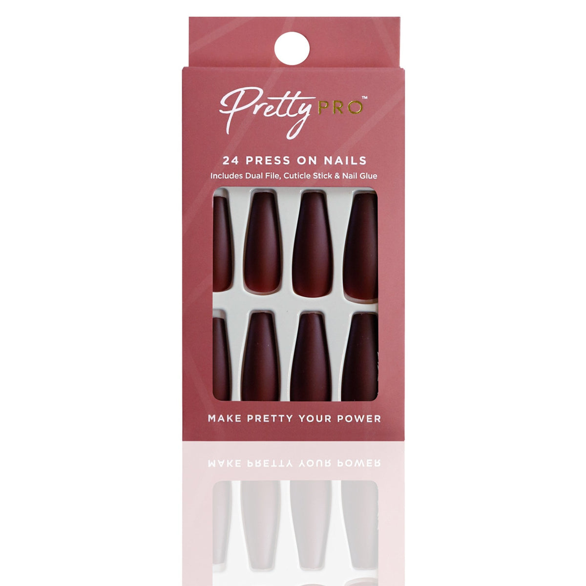 Reusable Press On False Nails - You Had Me At Merlot (24pcs)