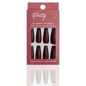 Reusable Press On False Nails - You Had Me At Merlot (24pcs)