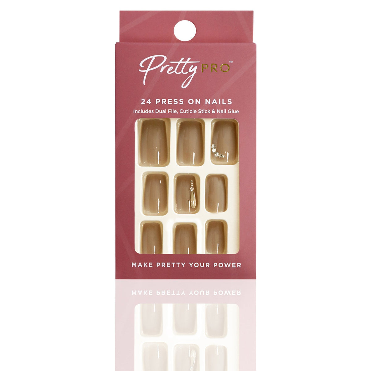 Reusable Press On False Nails - One Grey Or Another (24pcs)