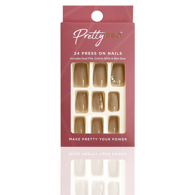 Reusable Press On False Nails - One Grey Or Another (24pcs)
