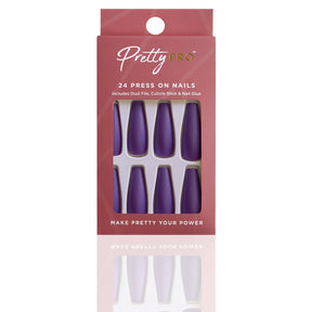 Reusable Press On False Nails - This Is Grape (24pcs)