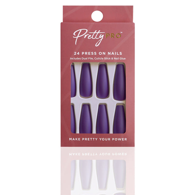 Reusable Press On False Nails - This Is Grape (24pcs)