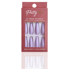 Reusable Press On False Nails - Put Your Lilac Into (24pcs)