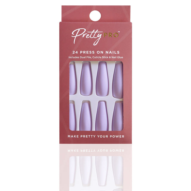 Reusable Press On False Nails - Put Your Lilac Into (24pcs)