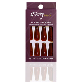 Reusable Press On False Nails - I Can Red You Like A Book (24pcs)